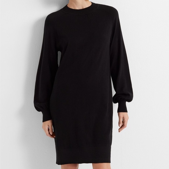 Club Monaco Madisson Sweater Dress in Black - Picture 1 of 5